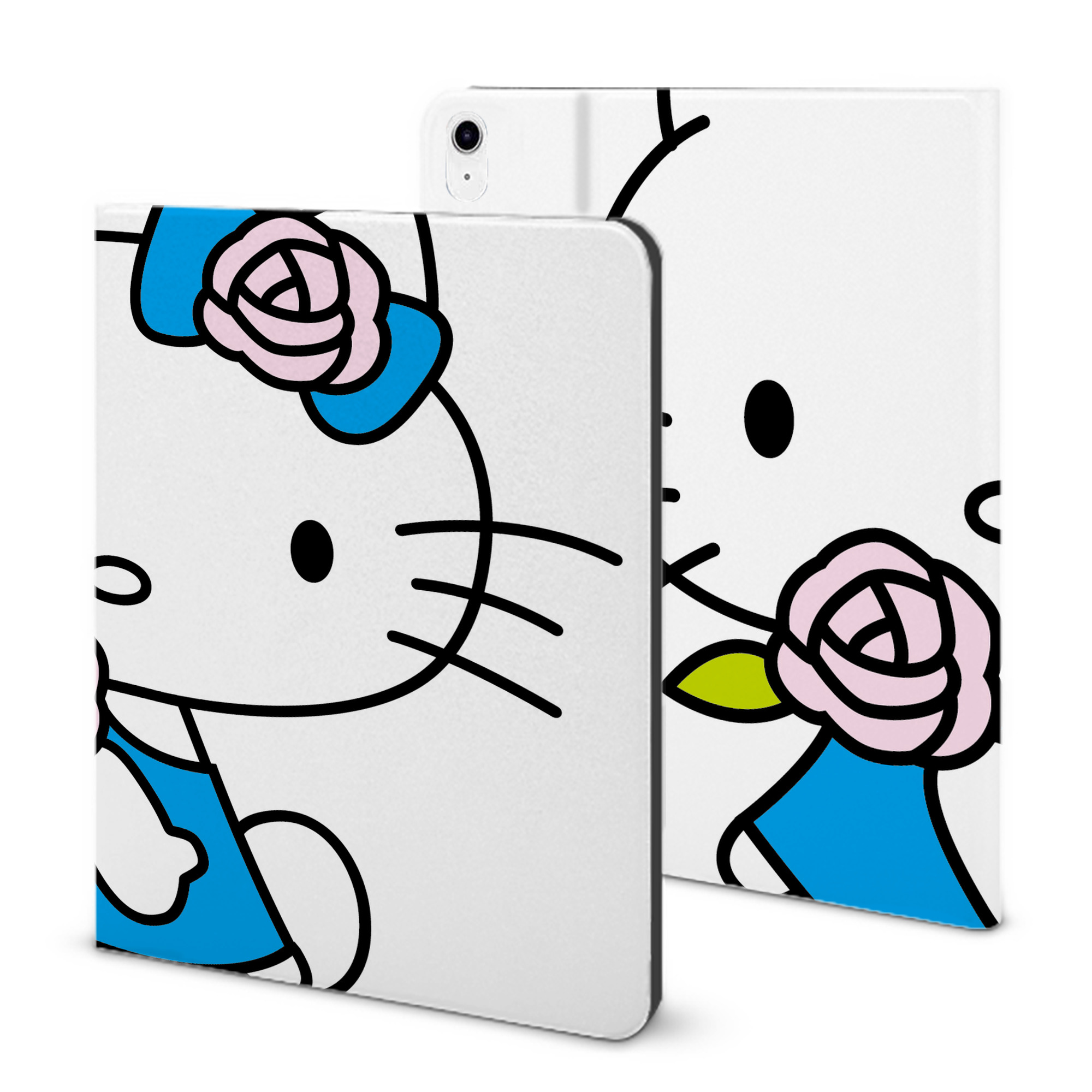 （画像用） Hello Kitty ハローキティ IPad ケース ブック型 PUレザー TPU 耐衝撃 軽量 薄型 ペン収納なし 全面保護 IPad 各モデル対応